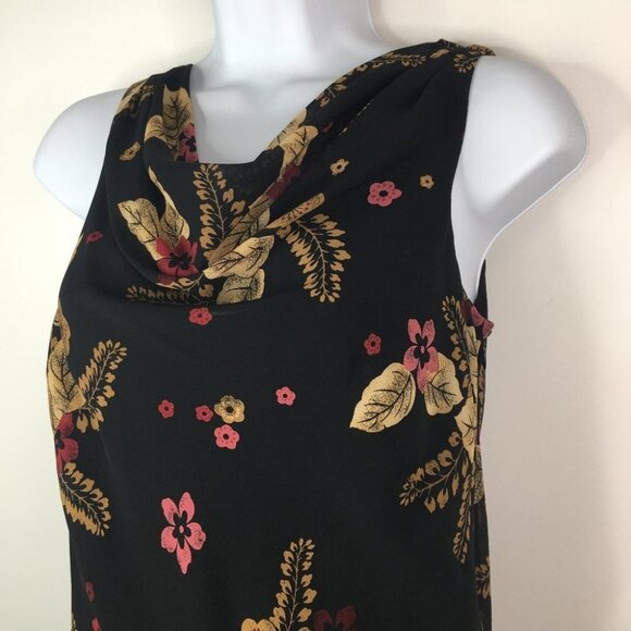 Loft Sleeveless Black Floral Dress - Picture 5 of 10